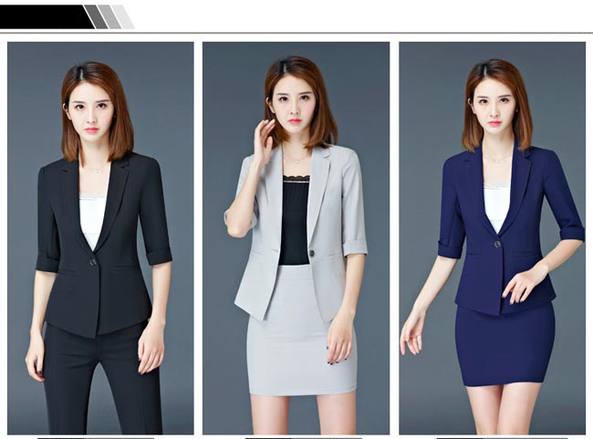 商場(chǎng)營業(yè)員工作服多色款式選擇參考展示圖